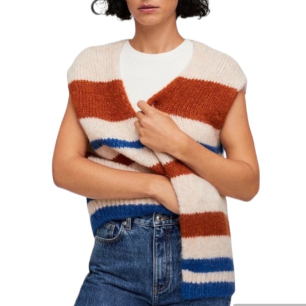 NWOT Mango Knitted  Vest Size M